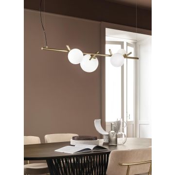 Masiero Posy Linear Suspension BIL3  Hanglamp goud/messing-1