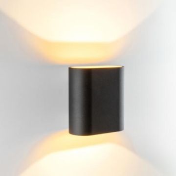 Modular Duell Wall Up/Down 2x IP55 LED 2700K Non-Dim Black Structure - G Wandlamp zwart-1
