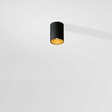 Modular Lotis Tube Surface 85 1x IP44 GU10 Black Structure - Gold Anodis Spot goud/messing-1