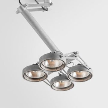 Modular Nomad Surface Adjustable 4x Plafondlamp aluminium