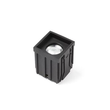 Modular Qbini square in LED warm dim GE Spot zwart-1