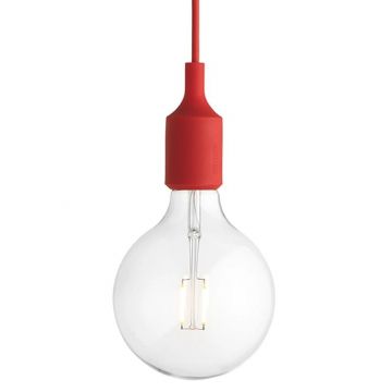 Muuto Socket Lamp E27 gloeilamp  Hanglamp rood-1
