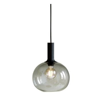 Nordlux Alton 25 pendant rookglas Hanglamp zwart-1