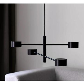 Nordlux Clyde Pendant Black 2700K 4x5W,  CRI 80 Hanglamp zwart-1