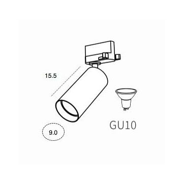 Nosta VICTOR 3F ADAPTOR Global GU10 White Spot wit-1