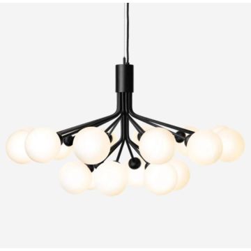 Nuura Apiales 18 satin black / opal Hanglamp zwart-1