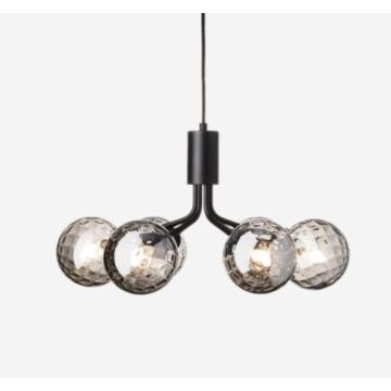 Nuura Apiales 6 brushed satin black / optic smoked Wandlamp zwart-1