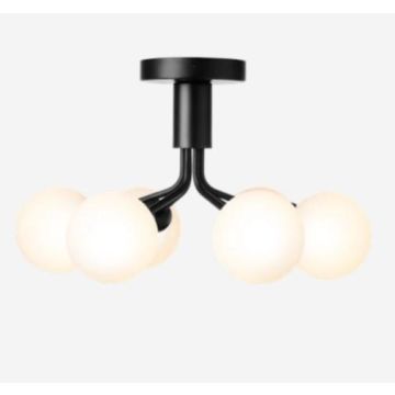 Nuura Apiales 6 Ceiling satin black / opal Hanglamp zwart-1