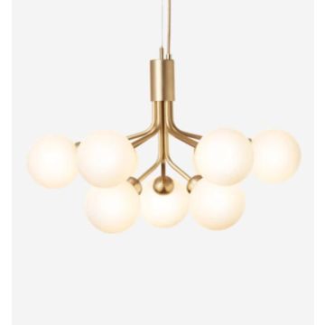 Nuura Apiales 9 brushed brass / opal Hanglamp goud/messing-1