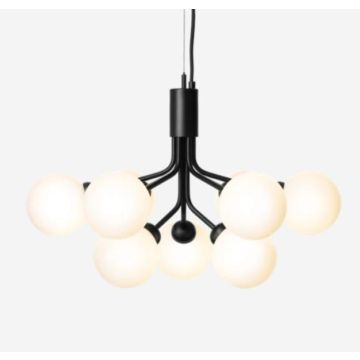 Nuura Apiales 9 satin black / opal Hanglamp zwart-1