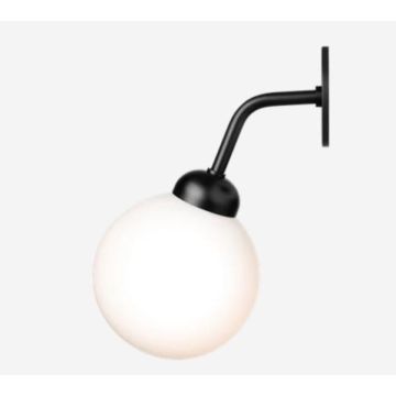 Nuura Apiales Wall Hardwired satin black / opal Wandlamp zwart-1
