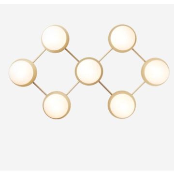 Nuura LIILA 7, NORDIC GOLD / OPTIC Opal Wandlamp goud/messing-1