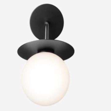 Nuura Liila Wall Outdoor black / opal Wand Tuinverlichting  wit-1