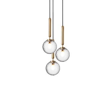 Nuura MIIRA 3, BRASS / OPTIC CLEAR Hanglamp brons-1