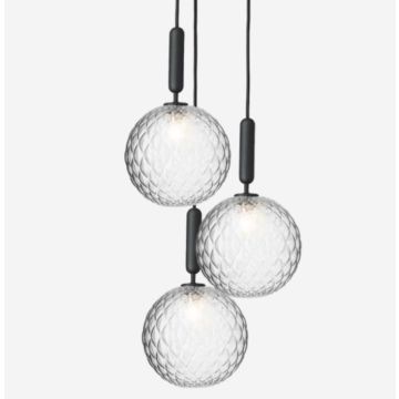 Nuura Miira 3 Large rock grey / optic clear Hanglamp lichtgrijs-1