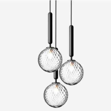 Nuura Miira 3 rock grey / optic clear Hanglamp lichtgrijs-1