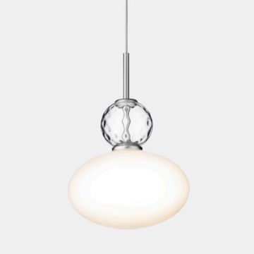 Nuura Rizzatto 32 satin silver / opal Hanglamp wit-1