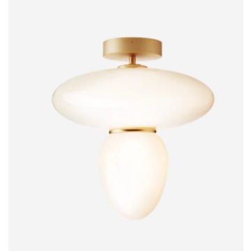 Nuura Rizzatto 42 satin brass / opal Hanglamp wit-1