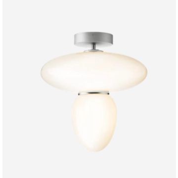 Nuura Rizzatto 42 satin silver / opal Hanglamp wit-1