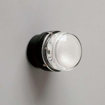 Oluce Fresnel wand/plafond 1148/L IP44 zwart Plafond Tuinverlichting zwart-1