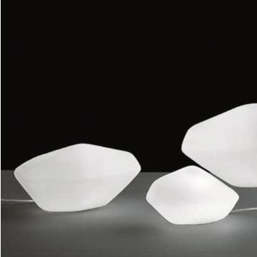 Oluce Stone of Glass 204 Tafellamp wit-1