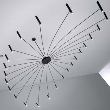 Oty light CHANDELIER 400x240 2700K BLACK Hanglamp zwart-1