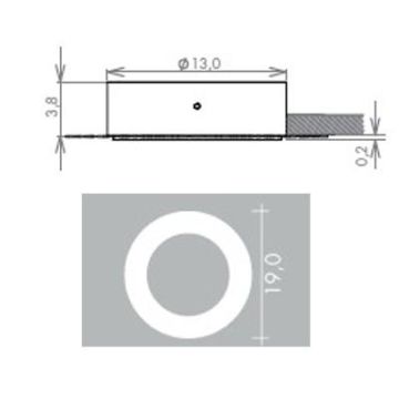 Oty light HOUSING FOR PLASTERBOARD POP Ø12,0 SINGLE Montagemateriaal wit-1