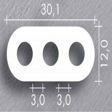 Oty light Pop inbouwdoos P0P Ă5,5 triple Montagemateriaal aluminium-1