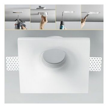 Panzeri Invisibili square fixed plaster light white Montagemateriaal wit-1