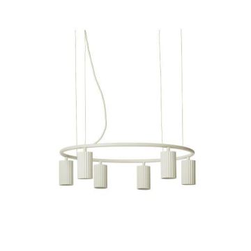 Pholc DONNA Circle 60 pendant Linen Hanglamp beige-1