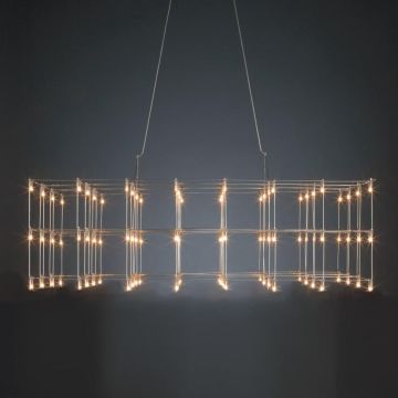 Quasar Universe Square Double Hanglamp nikkel-1