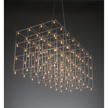 Quasar Universe Square Triple LED Hanglamp nikkel-1