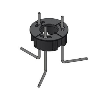 Simes Flange Ø 102mm Grond Opbouw Tuinverlichting antraciet-1
