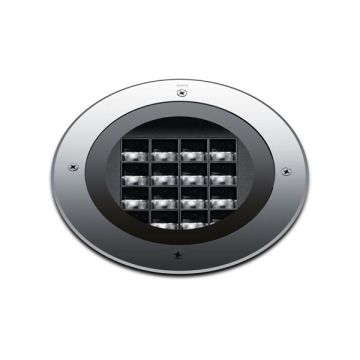 Simes Megazip Round Comfort 3000K 230V 3194LM CRI90 Grond Inbouw Tuinverlichting donkergrijs-1