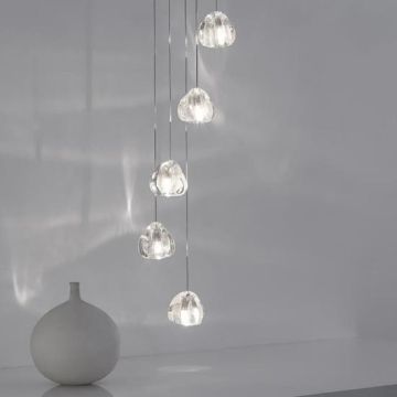 Terzani Mizu 5-lichts G4 Hanglamp zilver-1