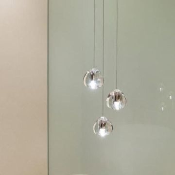 Terzani Mizu suspension 3 Crystals Hanglamp transparant-1