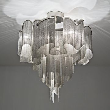 Terzani Stream J70L Plafondlamp nikkel-1
