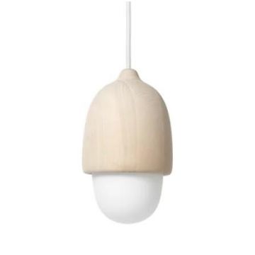 Mater Terho Matt Lacquered - White Opal Glas - Small Hanglamp lichtbruin