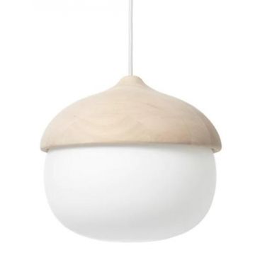 Mater Terho Matt Lacquered - White Opal Glas - Large Hanglamp lichtbruin