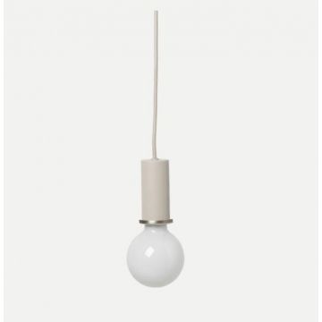 Ferm Living Socket Pendant Low - light Grey Hanglamp lichtgrijs