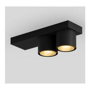 XAL SASSO 60 base ceiling round adjustable 2 lamps black/gold Spot zwart