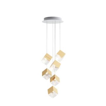 Bomma Pyrite canopy 6pcs gold Hanglamp goud/messing