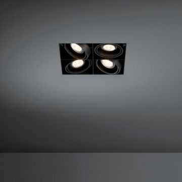 Modular Mini Multiple Trimless 4x LED retrofit Spot zwart
