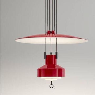 Stilnovo Saliscendi 1957 Hanglamp rood