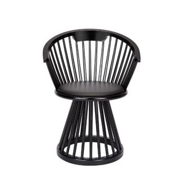 Tom Dixon Fan Dining Chair Decoratief zwart-1