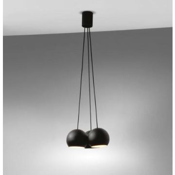 TossB Sphere 3 Black E27 3x15W Ø43cm Hanglamp zwart-1