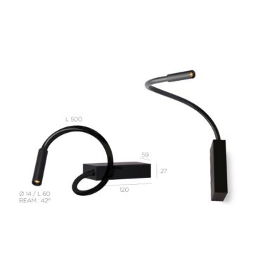 Trizo21 Scar-Lite 500mA Wandlamp zwart-1