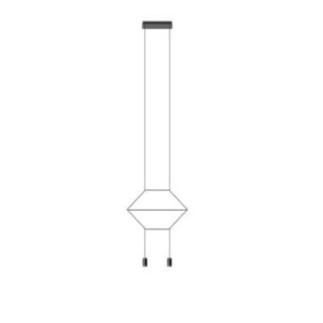 Vibia Wireflow Lineal 0320 Black 2700K CRI90 970lm 1-10V 57 canopy Hanglamp zwart-1