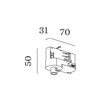 Wever & Ducré TRACK ADAPTER 3-fase Spot zwart-1