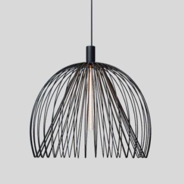 Wever & Ducré WIRO 2.0 GLOBE CEILING SUSP E27 B 2.6m cable Hanglamp zwart-1